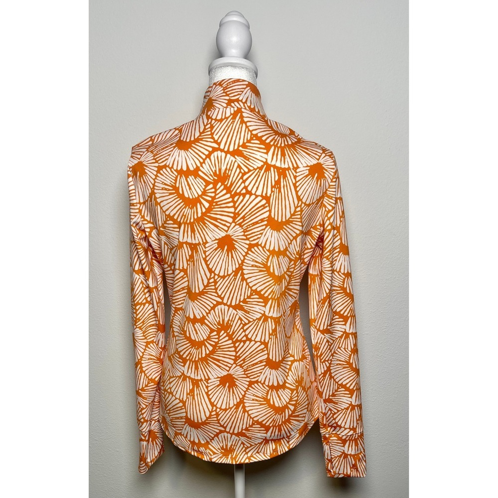 Tommy Bahama Womens Small Orange White Full Zip Jacket Golf Tennis Athleisure - Picture 2 of 6